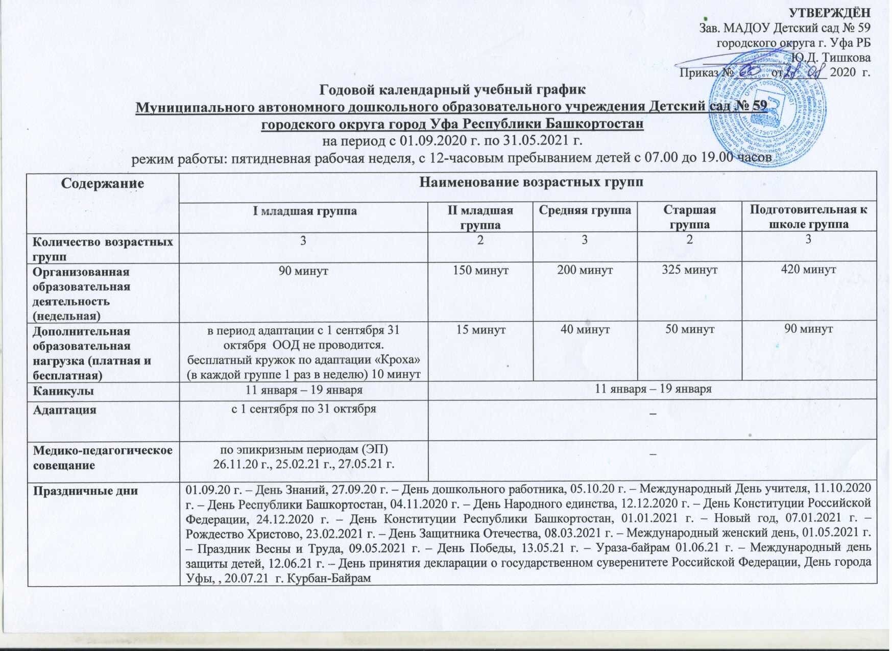 Годовой календарный план по футболу